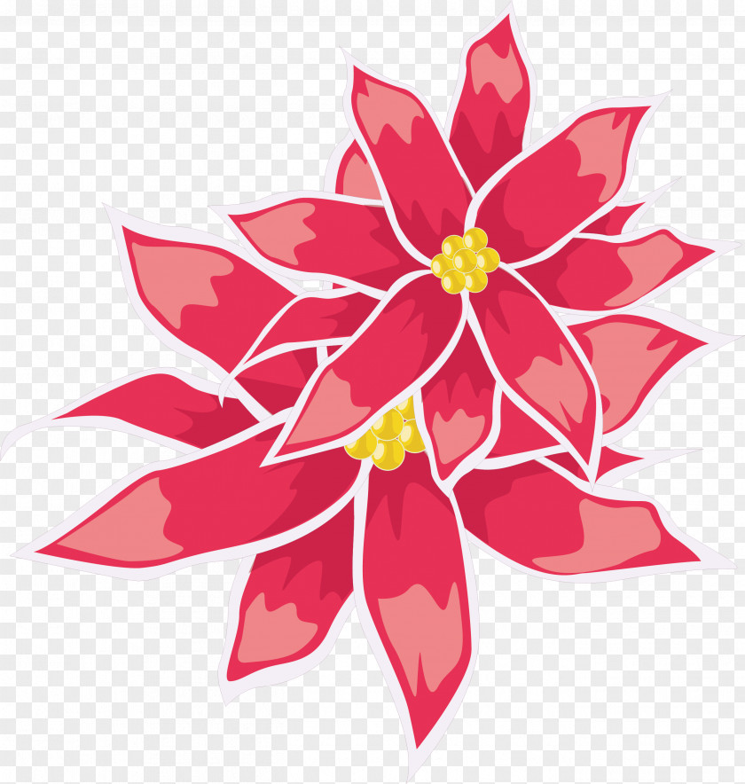 Red Leaf Vector Floral Design PNG
