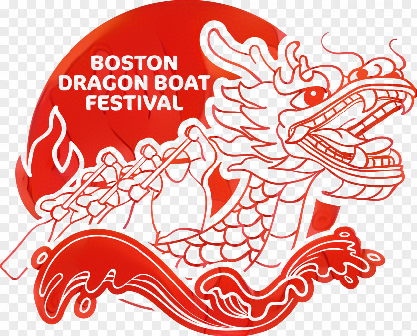 Boston Dragon Boat Illustration Clip Art PNG