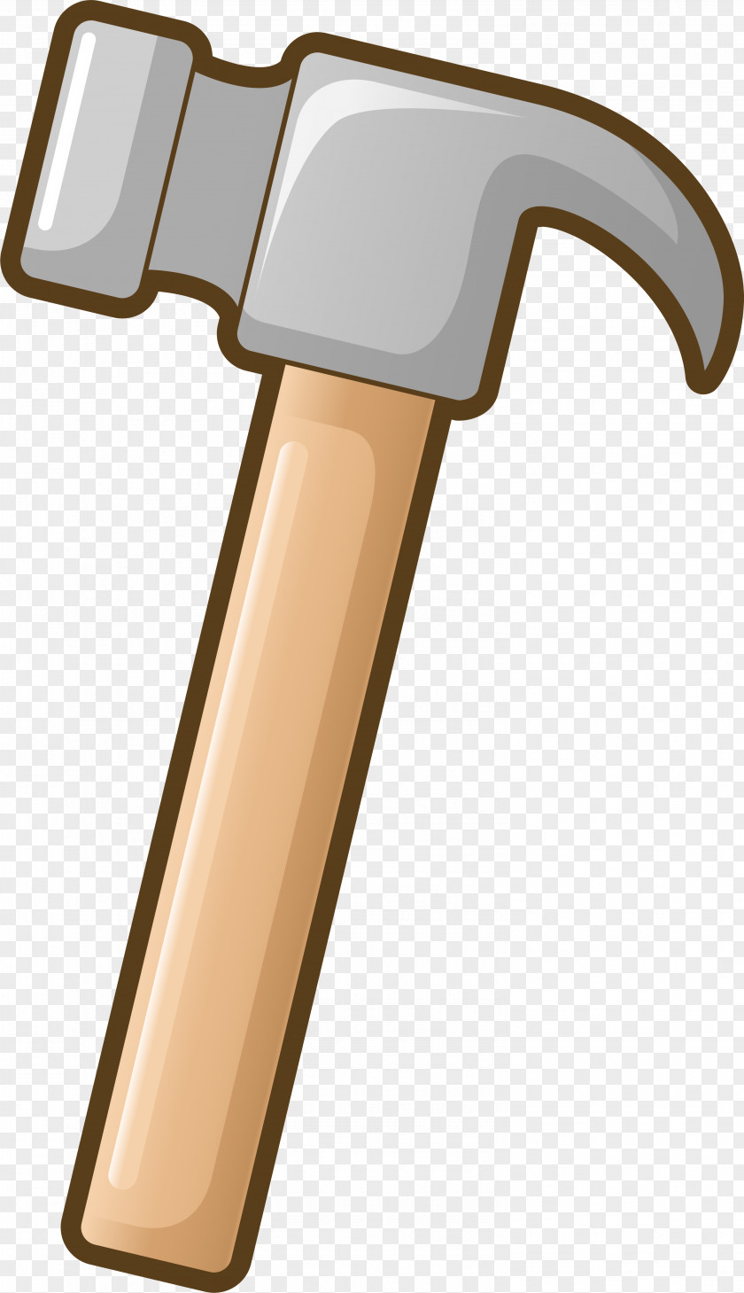 Simple Gray Hammer Tool Cartoon PNG