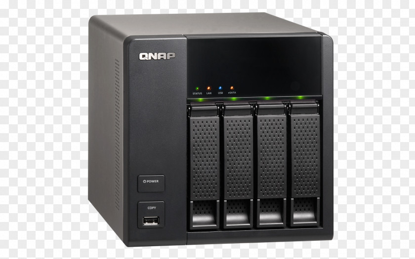 Network Storage Systems QNAP TS-412 Turbo Systems, Inc. Data Hard Drives PNG