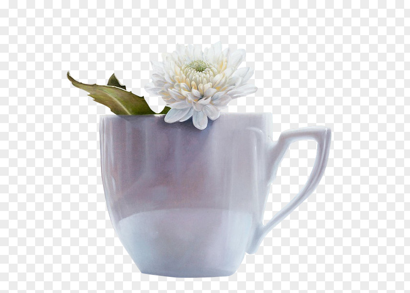 Cups Of Flowers Coffee Cup Porcelain Vase Flower PNG