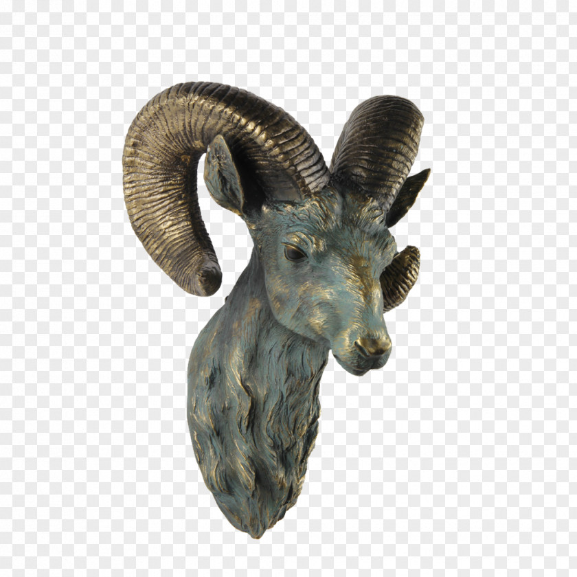 Goat Head Statue Sheep Sculpture PNG