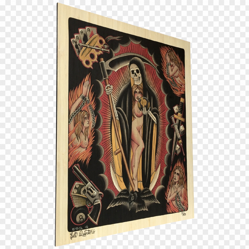 Santa Muerte Artist Printmaking Edition PNG