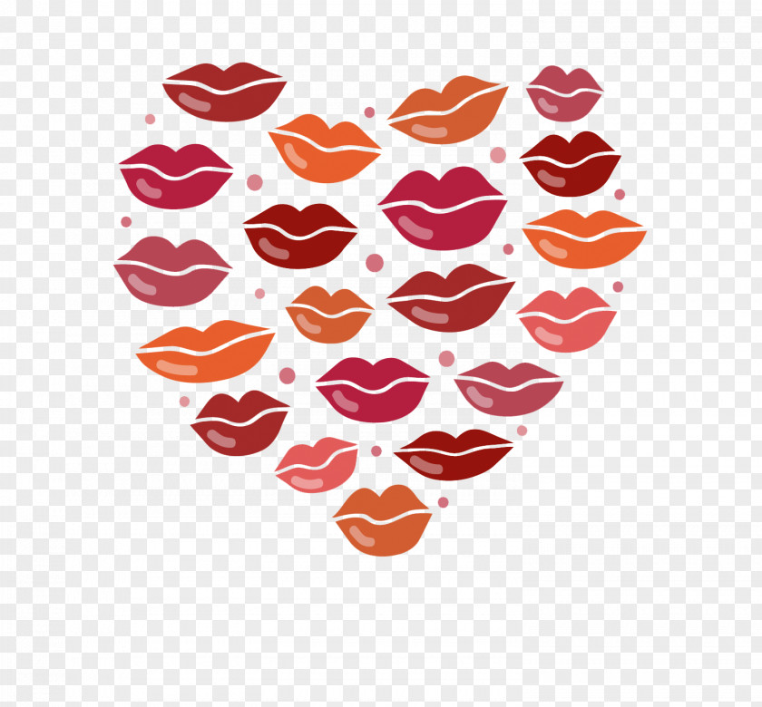 Vector Love Kiss Lip PNG
