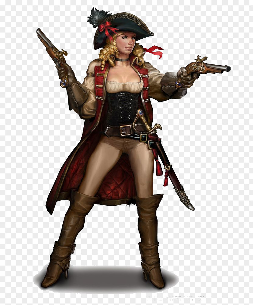 Woman Piracy Female Concept Art Character PNG