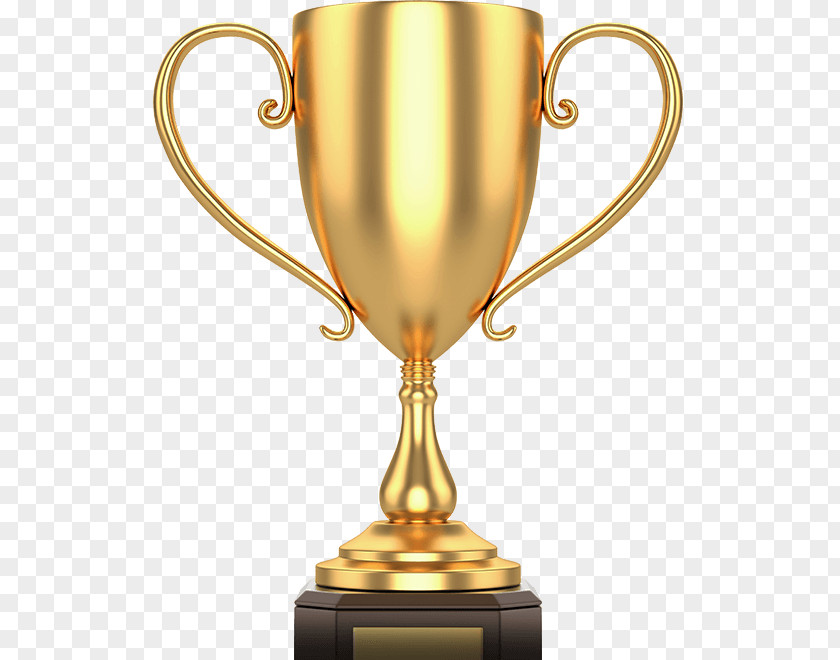Golden Cup Trophy Award Sport PNG