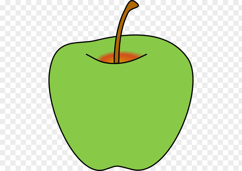 Green Apple Slice Fruit Clip Art PNG