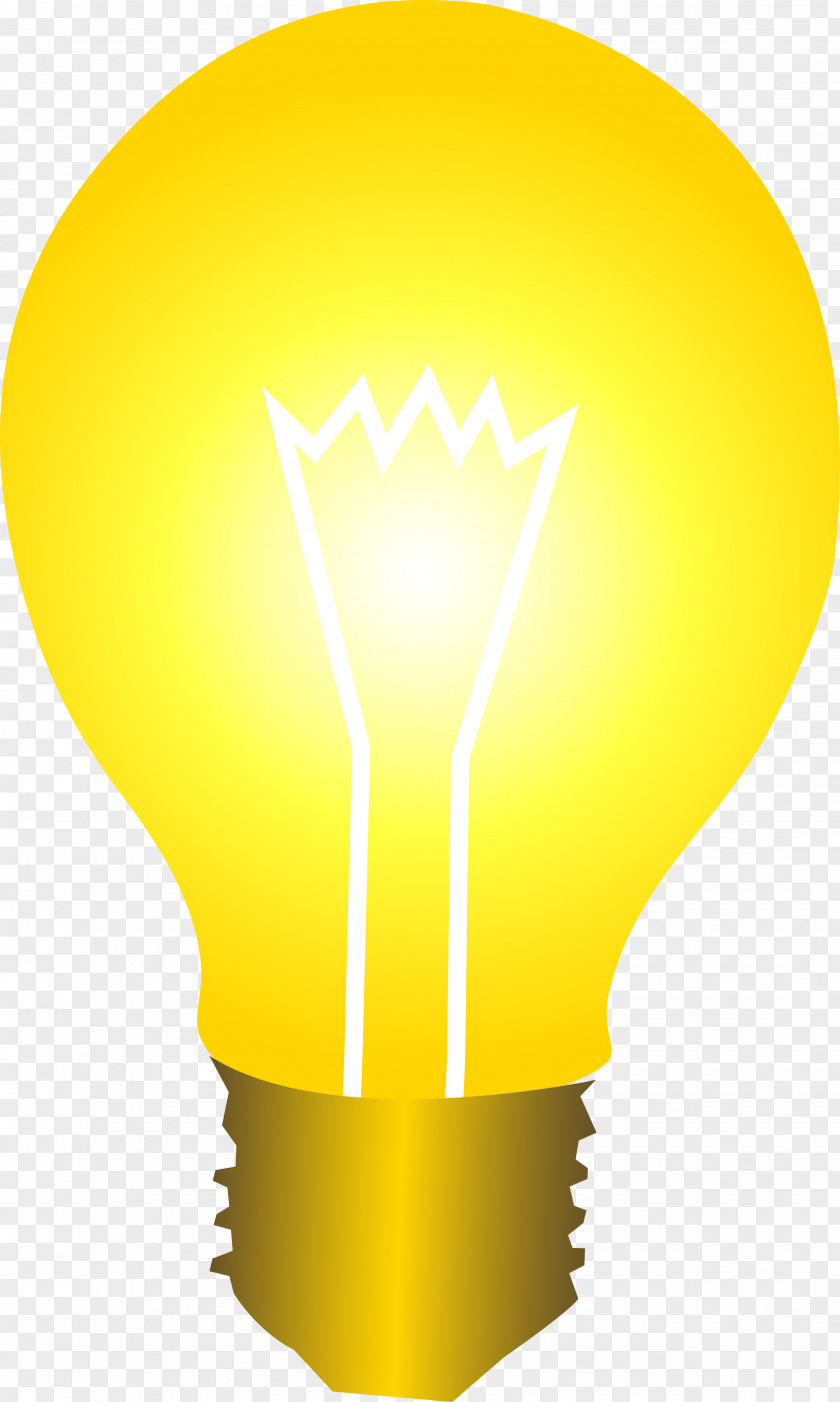 Idea Cliparts Incandescent Light Bulb Energy Yellow PNG