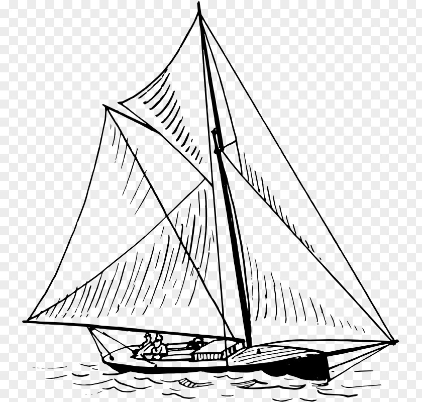 Sailing Sloop Sailboat Drawing Ship Clip Art PNG