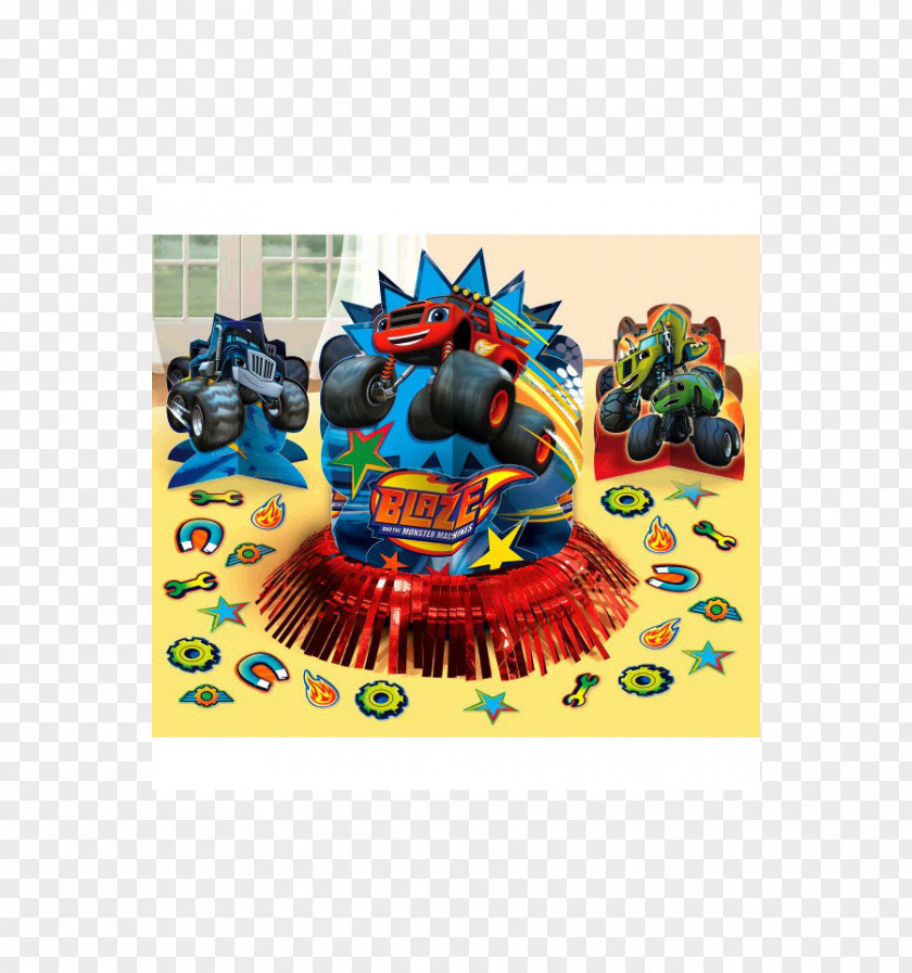 Blaze And Monster Machines Darington Centrepiece Table Party Birthday PNG