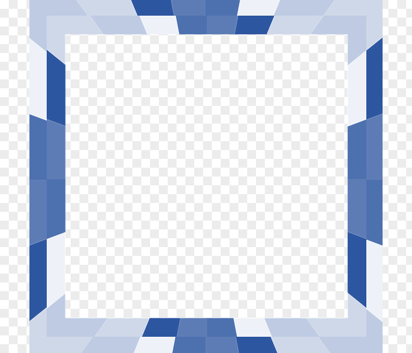 Blue Geometric Border Square Geometry Shape PNG