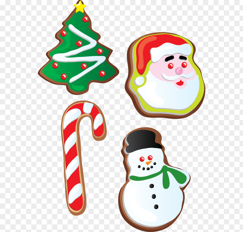 Christmas Snowman Santa Claus Tree Cookie Clip Art PNG
