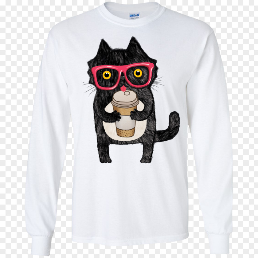 T-shirt Cat Coffee Kitten Drawing PNG
