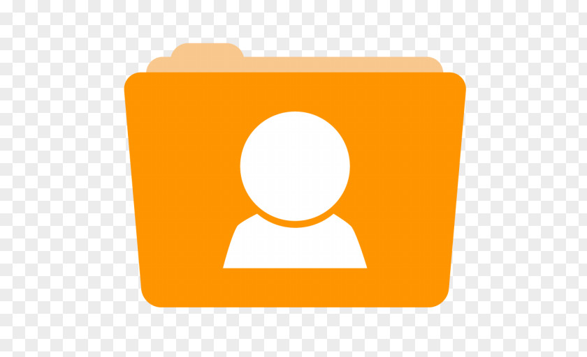 Folder Users Brand Yellow Orange PNG