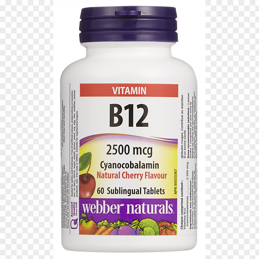 Health Methylcobalamin Vitamin B-12 Dietary Supplement Sublingual Administration PNG