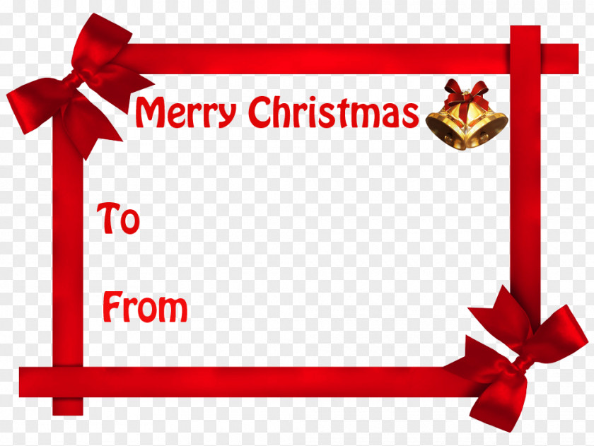 Name Tag Christmas Gift Holiday Santa Claus PNG