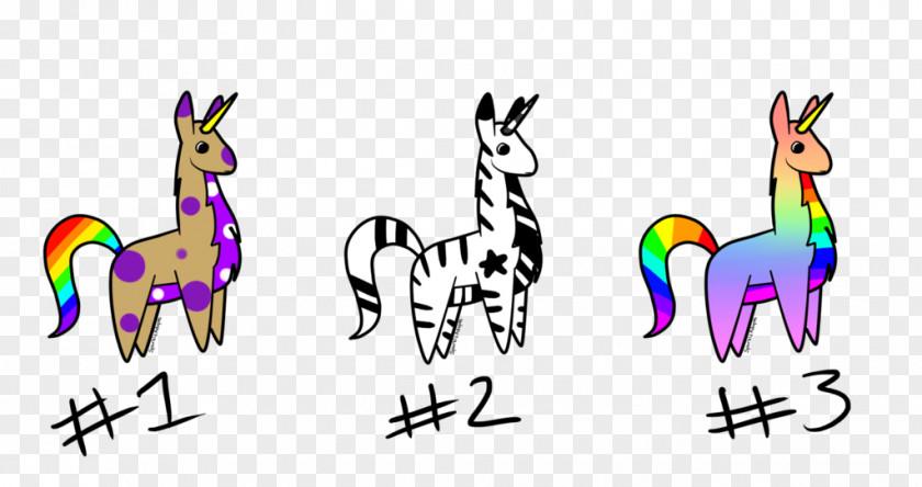 Unicorn Giraffe Llama Alpaca PNG