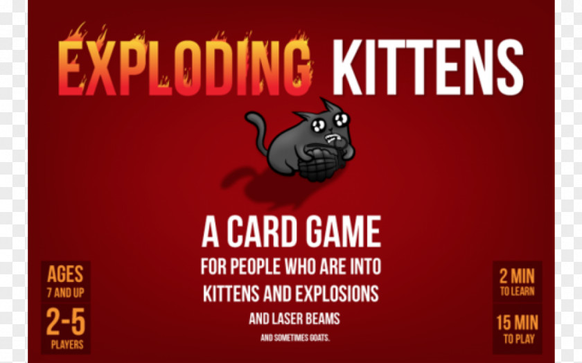 Exploding Kittens Cards Card Game Logo Banner Brand PNG