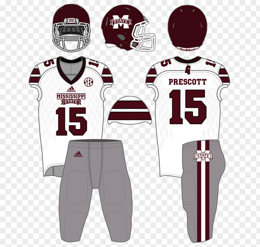 Football Uniforms Mississippi State Bulldogs T-shirt University Jersey Uniform PNG