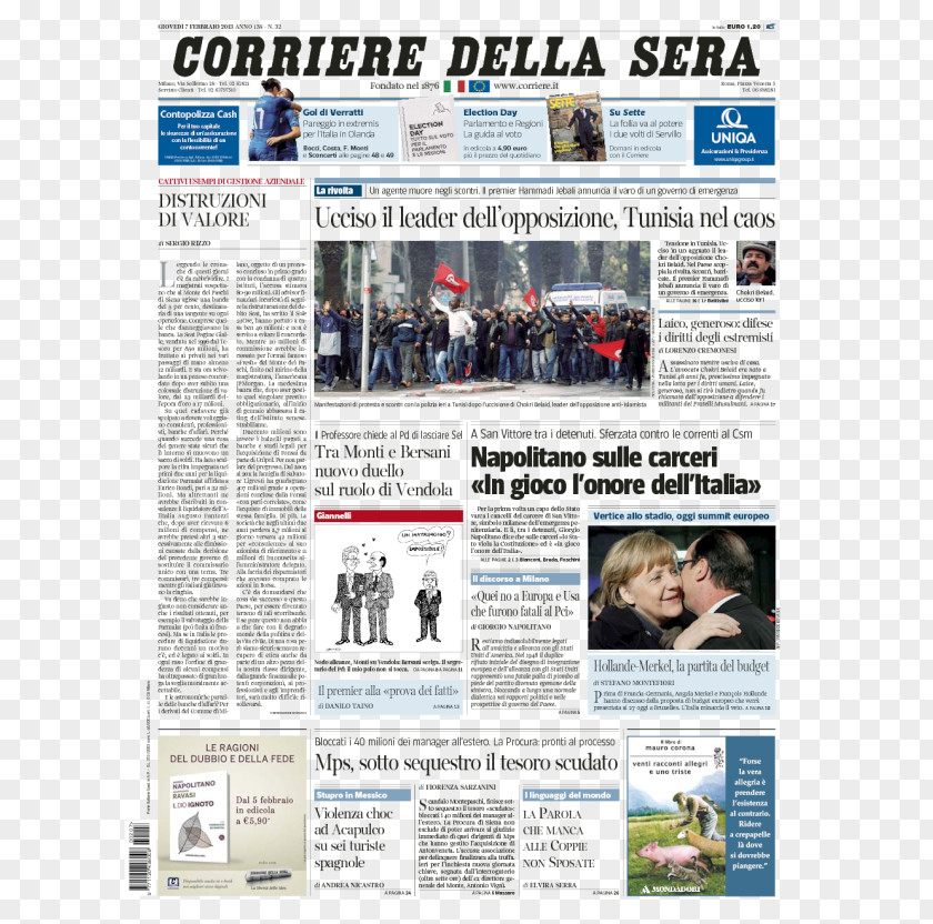 Fff Newspaper Socc'mel! Espressione Etrusca Che Significa Stupore E Smarrimento Il Baco Del Corriere Della Sera Advertising PNG