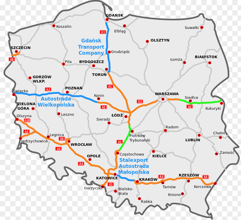 Road Piotrków Trybunalski Highways In Poland Controlled-access Highway Two-lane Expressway PNG