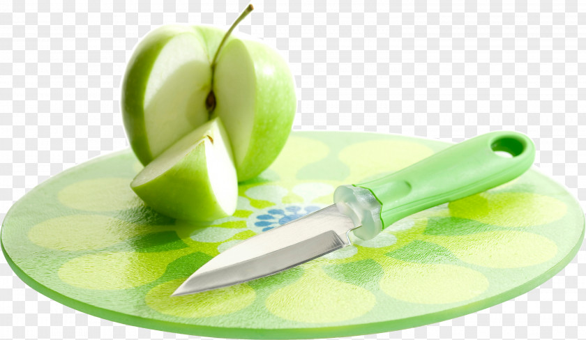 The Fruit And Knife On Plate Apple Auglis Bohle PNG
