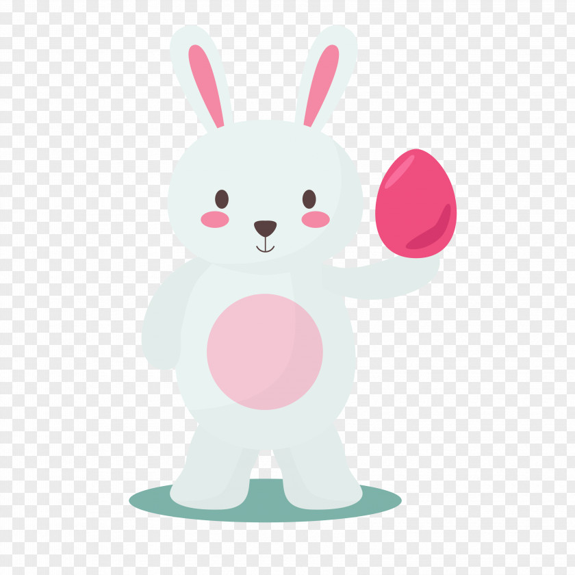 Cute Rabbit With Egg Material Easter Bunny Illustration PNG