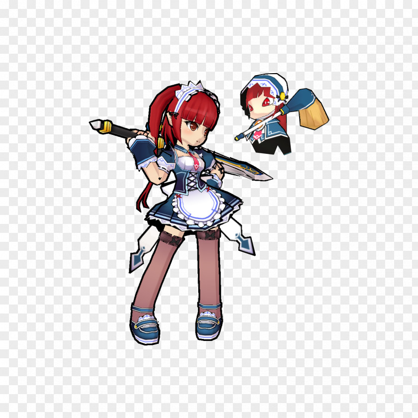 Elsword Maid Cartoon Costume Character PNG