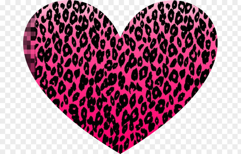 Leopard Animal Print Heart PNG