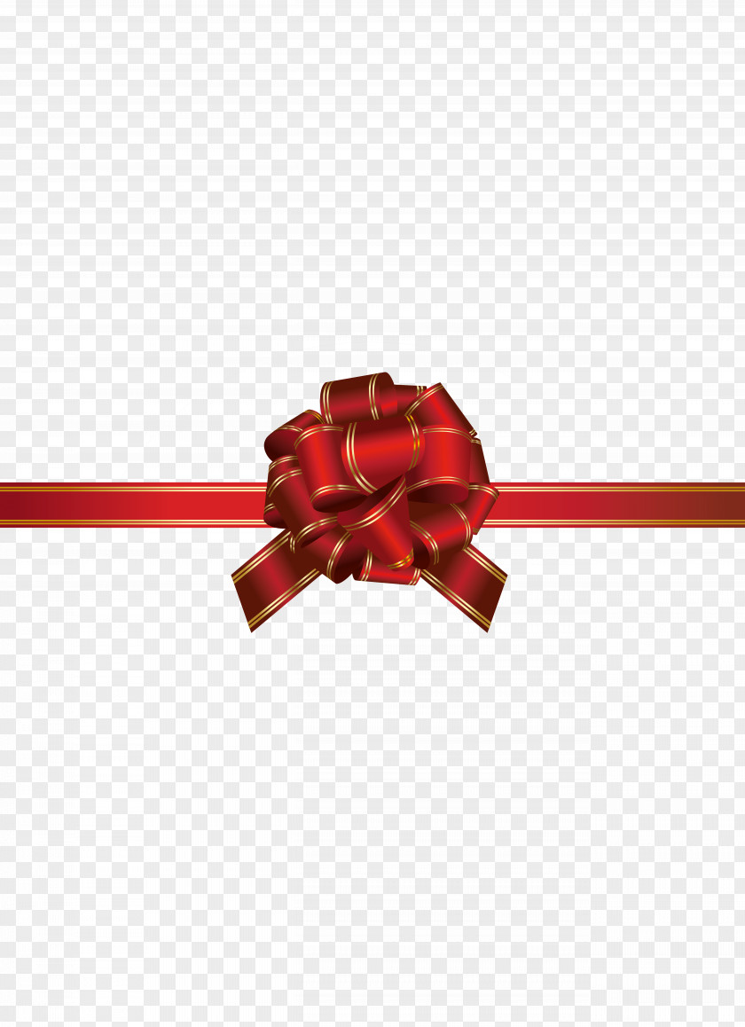 Red Ribbon Gift Sticker Paper PNG