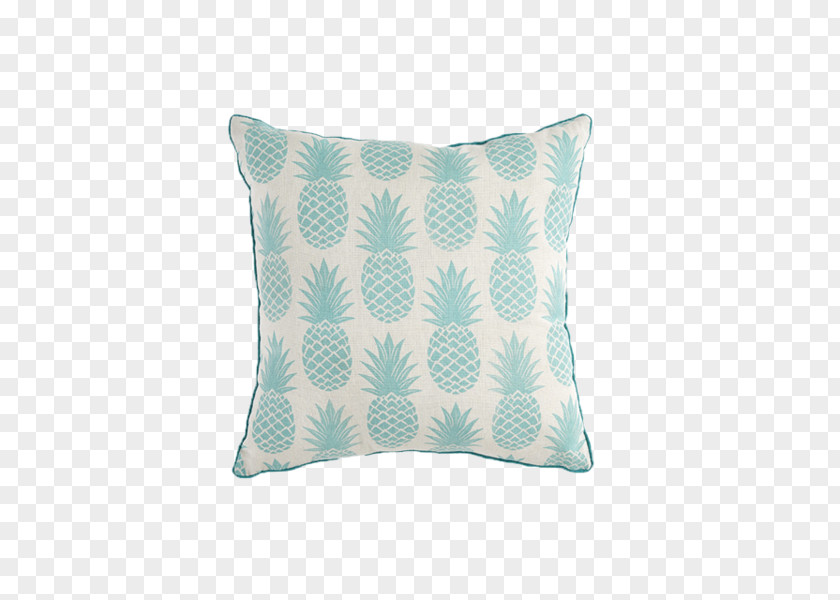 Summer Pineapple Throw Pillows Cushion Turquoise PNG