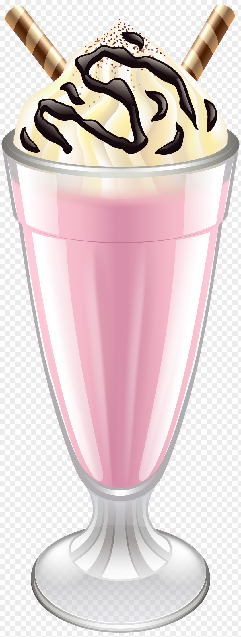 Pink Milk Shake Transparent Clip Art Image Ice Cream Milkshake Sundae PNG