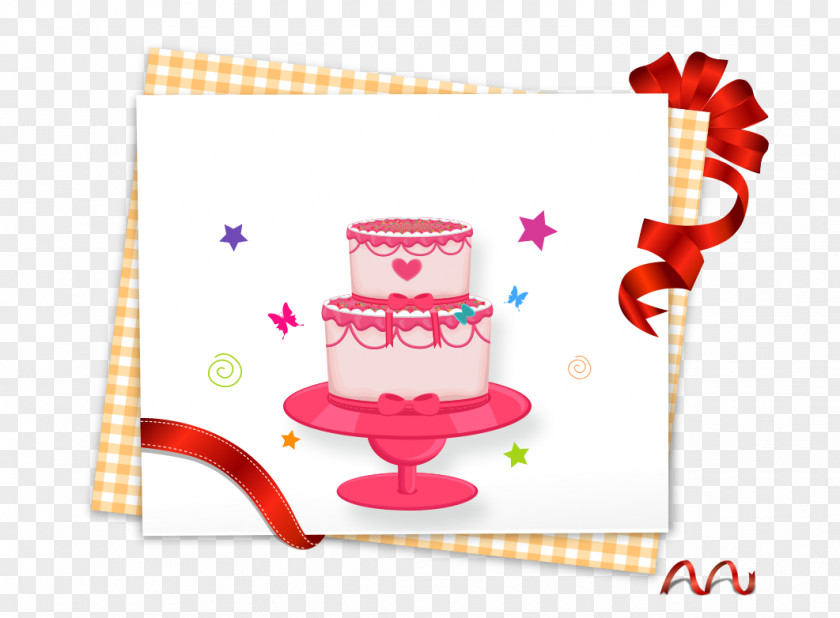 Birthday Cake Paper Gift Download PNG