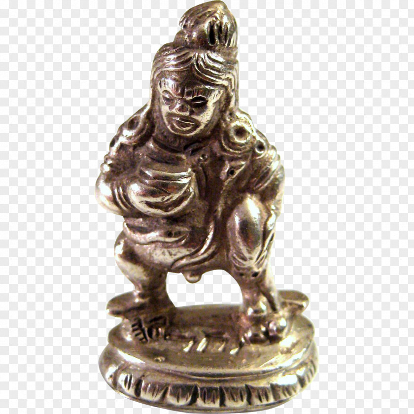 Antique Chinese Silver Bronze Sculpture Collectable PNG