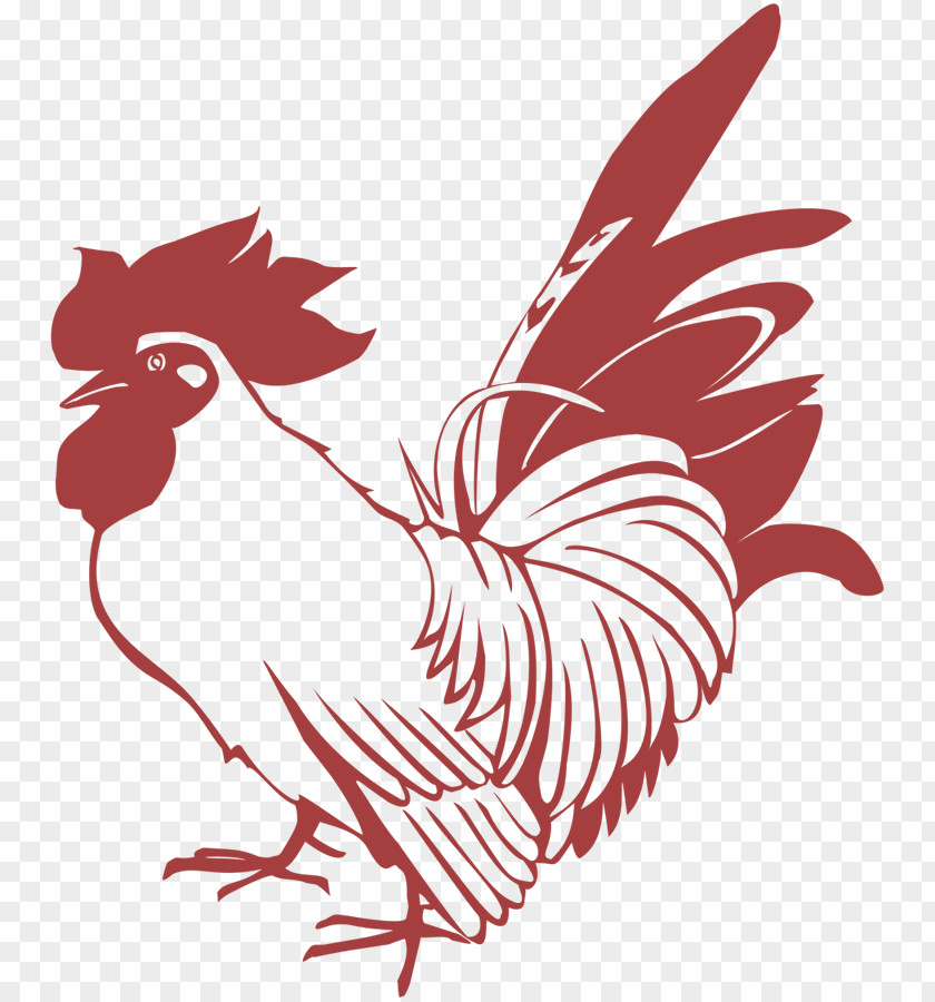 Chicken Rooster Stencil PNG