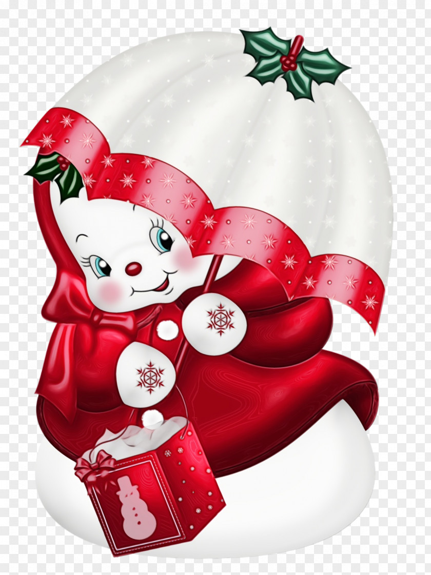 Christmas Eve Red Snowman PNG