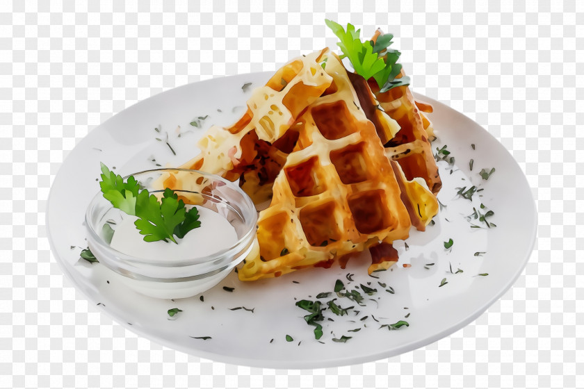 Finger Food Meal Dish Belgian Waffle Breakfast PNG