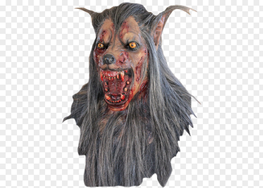 Mask Halloween Costume Latex Werewolf Gray Wolf PNG