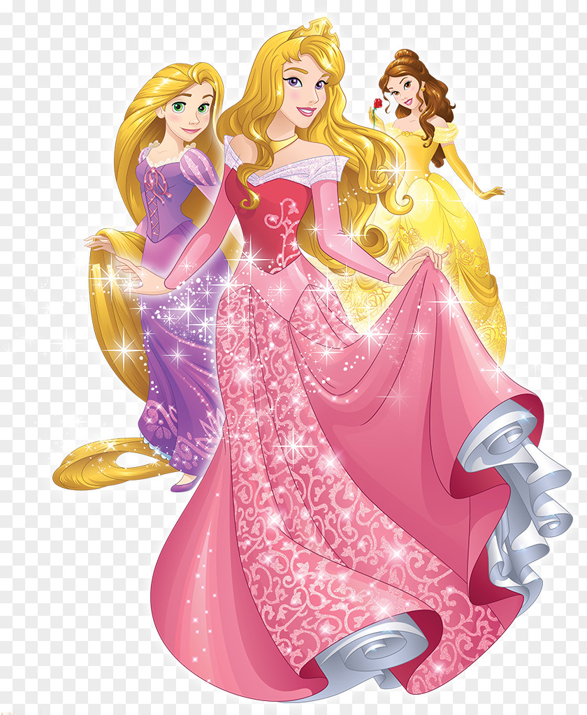 Princess Aurora Rapunzel Ariel Disney Wall Decal PNG
