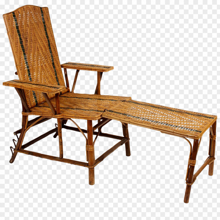 Table Chaise Longue Chair Rattan Furniture PNG