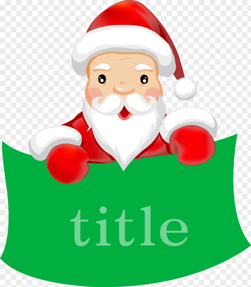 Cartoon Santa Claus Element Christmas Ornament Clip Art PNG