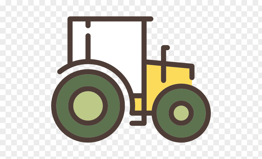 Cartoon Tractor Icon PNG