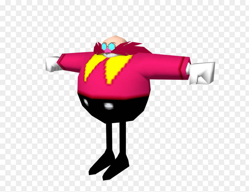 Low Poly Game Character With Cloth Doctor Eggman Sonic 3D Blast The Hedgehog Mania Metal PNG