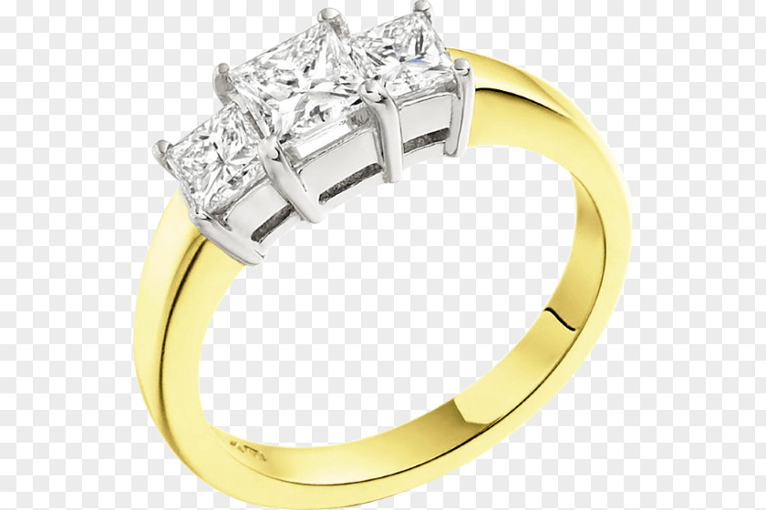 Diamond Engagement Ring Princess Cut Wedding PNG