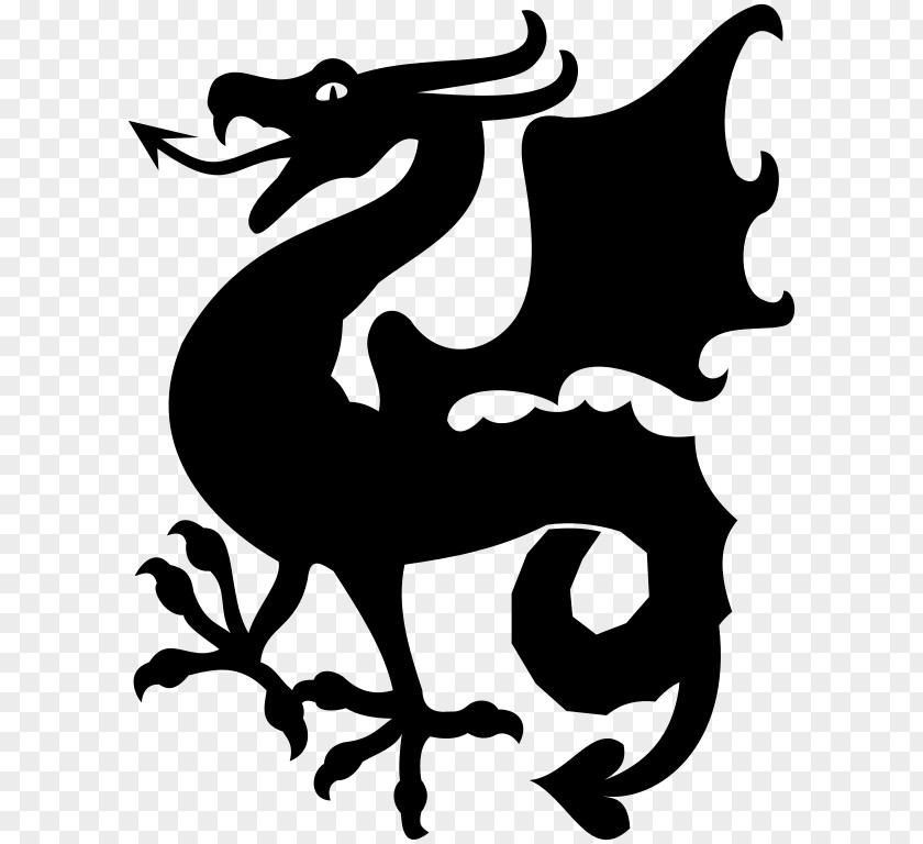 Dragon Silhouette Drawing Clip Art PNG