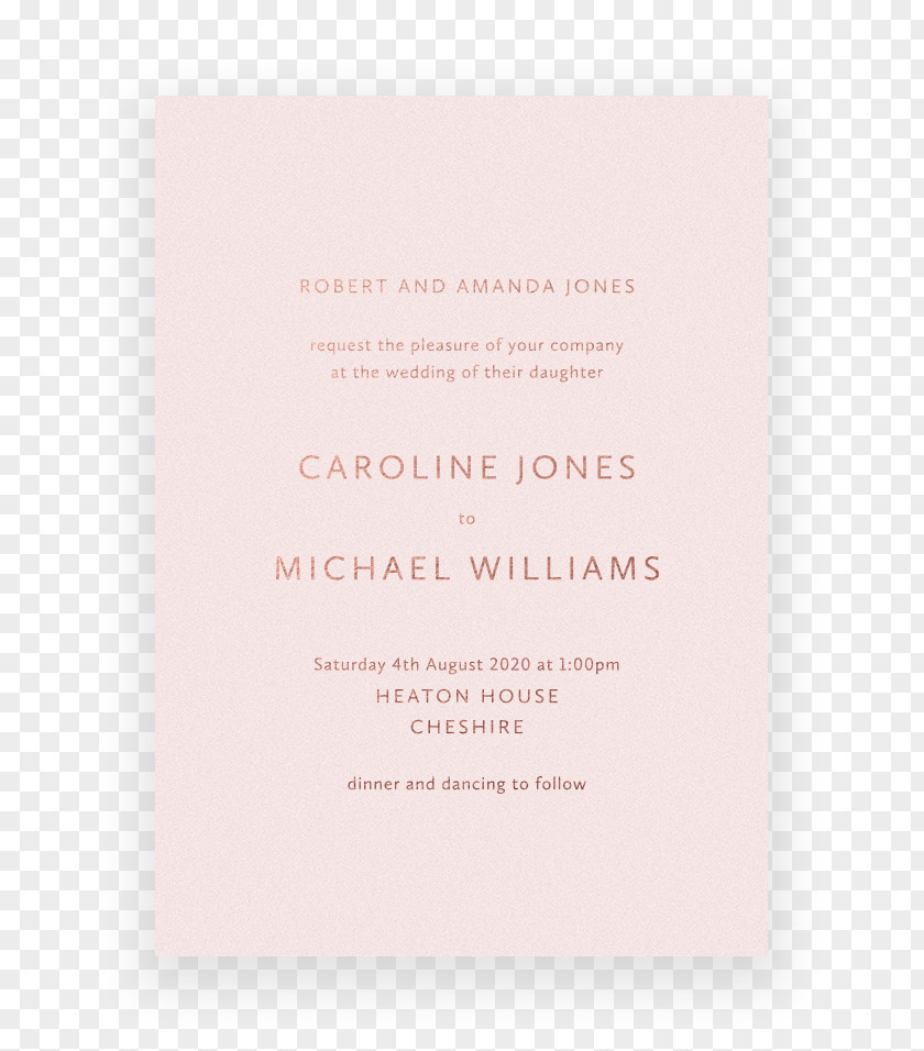 Invitation Luxury Wedding Convite Pink M Font PNG