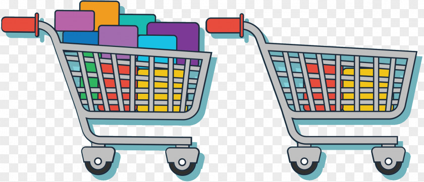 Product Design Shopping Cart Line Technology PNG