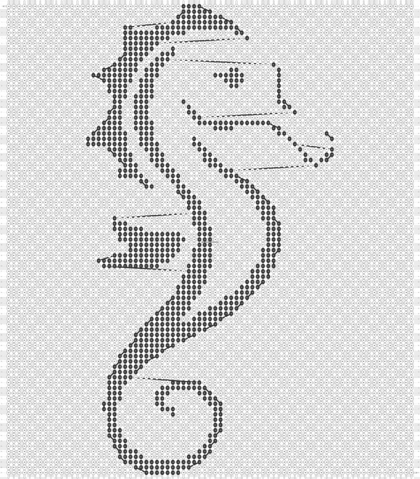 Seahorse Cross-stitch Pattern Drawing PNG