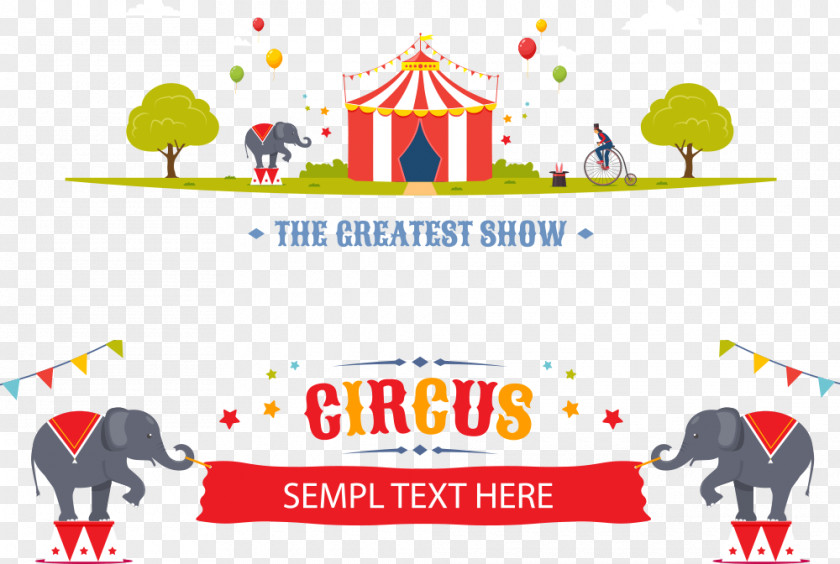 Vector Banner Circus Poster Stock Illustration PNG