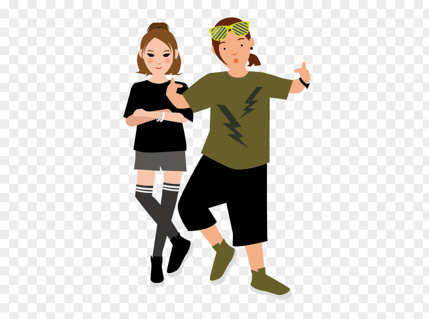 Cartoon Dancing Men And Women Dance Illustration PNG